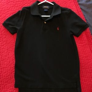 Boys black polo